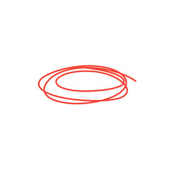 hand drawn red oval