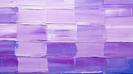Closeup of abstract rough colorful purple art painting texture background wallpaper, with oil or acrylic brushstroke waves, pallet knife paint on canvas, Generative AI