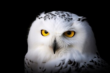 Obraz premium Close up of white owl's face