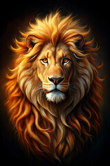 Naklejka premium portrait of a lion