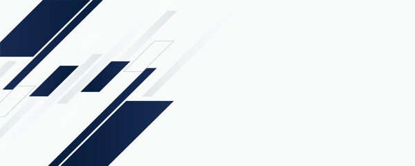 Modern blue and white geometric shapes corporate abstract technology background. Vector abstract graphic design banner pattern presentation background web template.