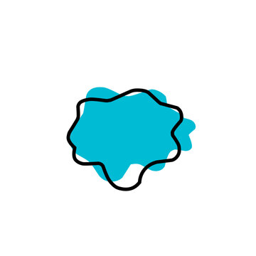 recommend clip art: Organic blob shape abstract blue