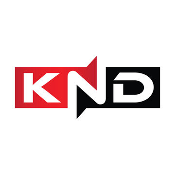 KND Monogram Initial Letters Logo