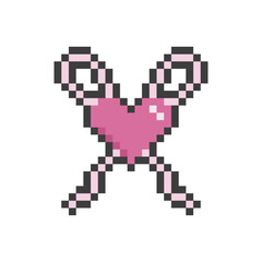 Fototapeta premium love pixel art for your design asset