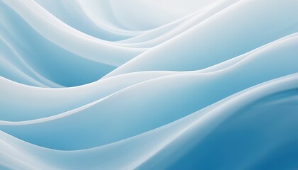 Fototapeta premium blue and white background with smooth satin or silk wavy folds