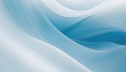 Fototapeta premium blue and white background with smooth satin or silk wavy folds
