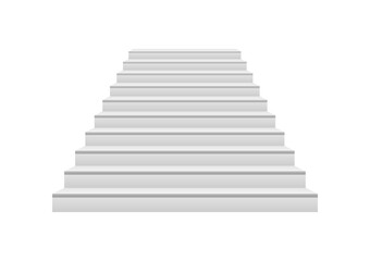 Stair or Staircase. Vector Illustration Isolated on White Background. 