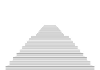 Obraz premium Stair or Staircase. Vector Illustration Isolated on White Background. 