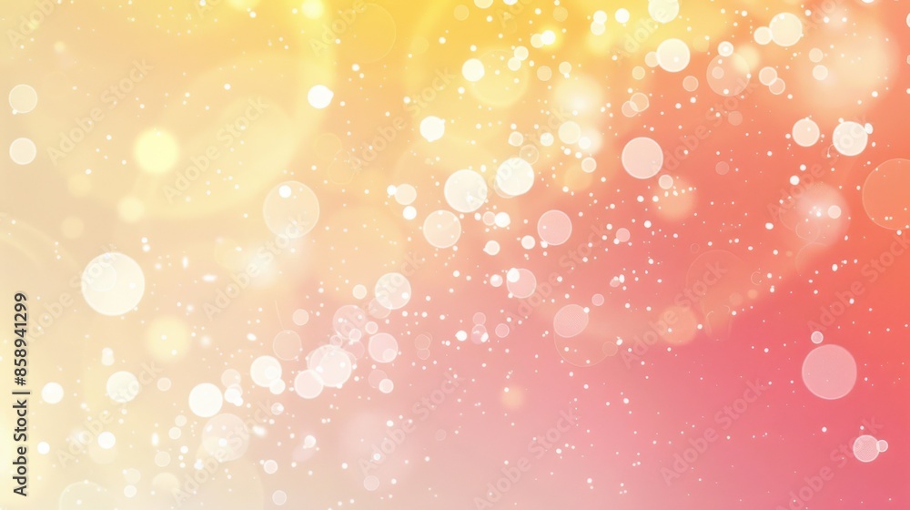 Fototapete a bright orange and yellow background with a lot of white dots. the dots are scattered all over the 