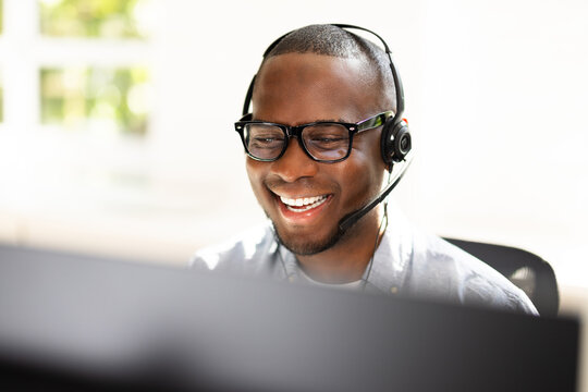 : Energetic Call Center Agent Ensuring Customer Satisfaction Over the Phone