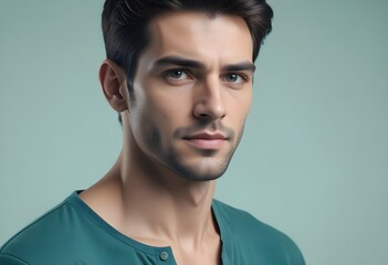 Fototapeta premium Positive man on clean background