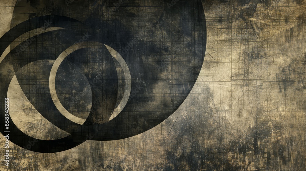 Aufkleber abstract design with intersecting circles