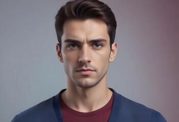 Fototapeta premium Positive man on clean background
