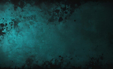 Fototapeta premium Seamless Glowing green black blue grainy background dark noise texture banner poster backdrop design copy space. Dark matte background with space for design. Toned fabric surface. Template. Empty