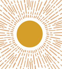 Minimal Sun illustrations sunny Element