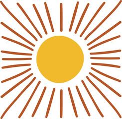 Minimal Sun illustrations sunny Element