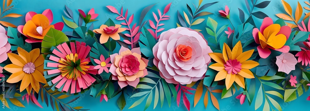 Aufkleber 4. craft a delightful visual composition featuring a paper cut-out object set against a backdrop of 