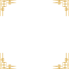 Chinese retro gold border square