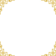 Chinese retro gold border square