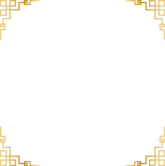 Chinese retro gold border square