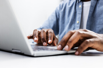 The African American businessman utilizing modern technology
