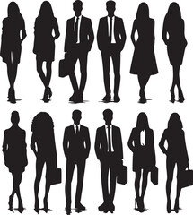 silhouettes of people