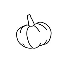 Handdrawn pumpkin outline