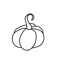Handdrawn pumpkin outline