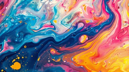 Fototapeta premium Abstract Swirling Colors in Liquid Art