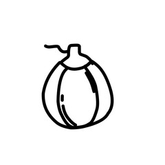 Handdrawn pumpkin outline