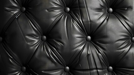Naklejka premium Black leather background,Black leather texture.