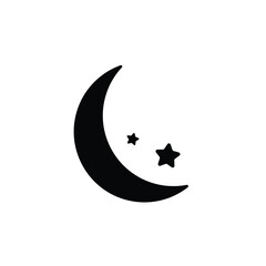 Moon and star flat design vector