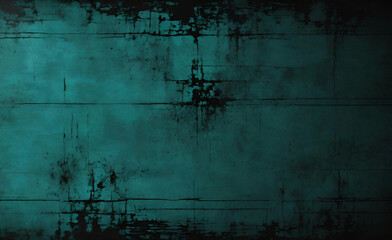 Seamless Glowing green black blue grainy background dark noise texture banner poster backdrop design copy space. Dark matte background with space for design. Toned fabric surface. Template. Empty