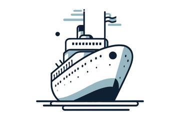 Ship silhouette illustration