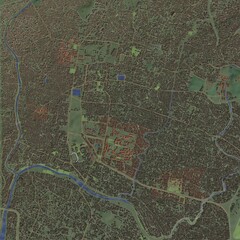 3D illustration of city and urban in Kathmandu Nepal