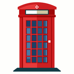 british telephone box vector illustration on white background