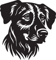 Majestic Silhouette of a Dog Against a Vibrant Sunset Sky