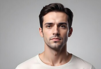 Fototapeta premium Positive man on clean background