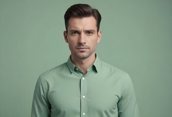 Obraz premium Positive man on clean background