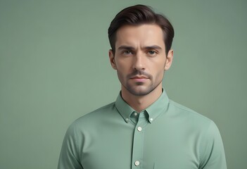Obraz premium Positive man on clean background
