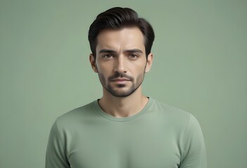 Fototapeta premium Positive man on clean background