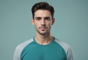 Fototapeta premium Positive man on clean background