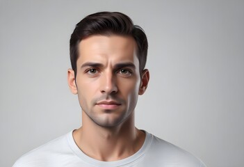Fototapeta premium Positive man on clean background