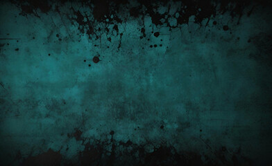Obraz premium Seamless Glowing green black blue grainy background dark noise texture banner poster backdrop design copy space. Dark matte background with space for design. Toned fabric surface. Template. Empty