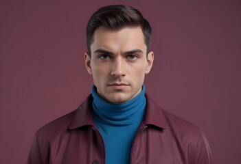 Fototapeta premium Positive man on clean background