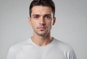 Fototapeta premium Positive man on clean background
