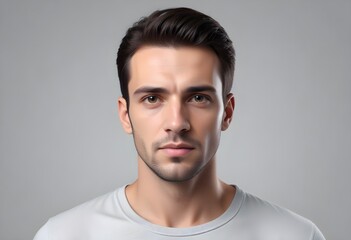 Obraz premium Positive man on clean background