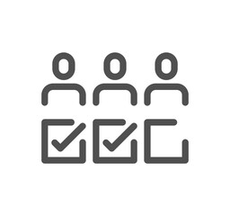 Team work related icon outline and linear vector.	
