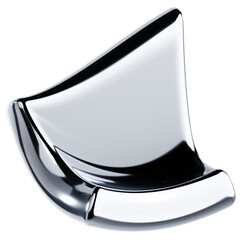 3D Shiny Metallic Icon Illustration