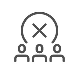 Team work related icon outline and linear vector.	
